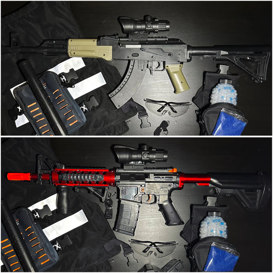Double Pack M416 & AK47 GelBlasters [2x10,000 Orbeez]