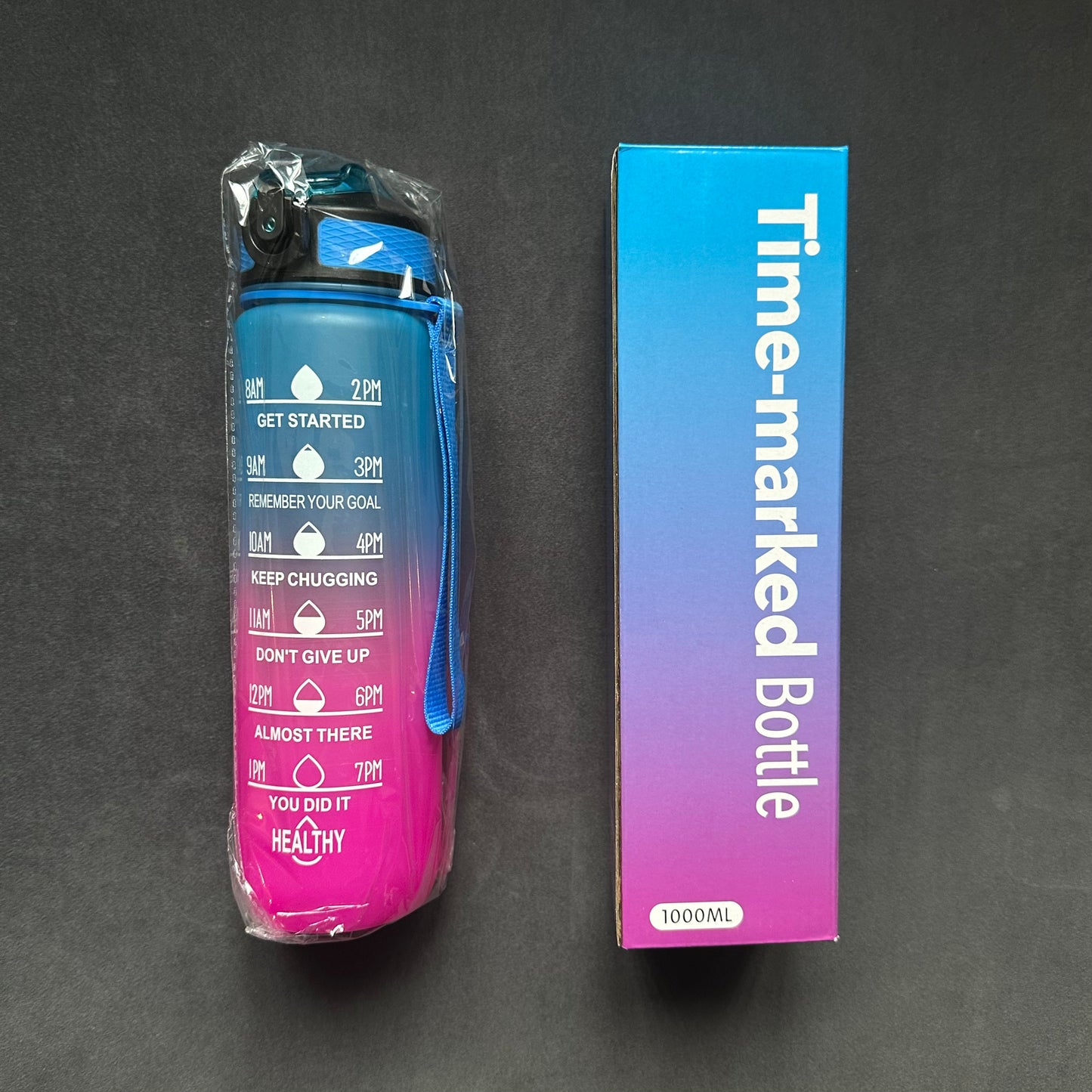 Water Bottle Blue & Pink