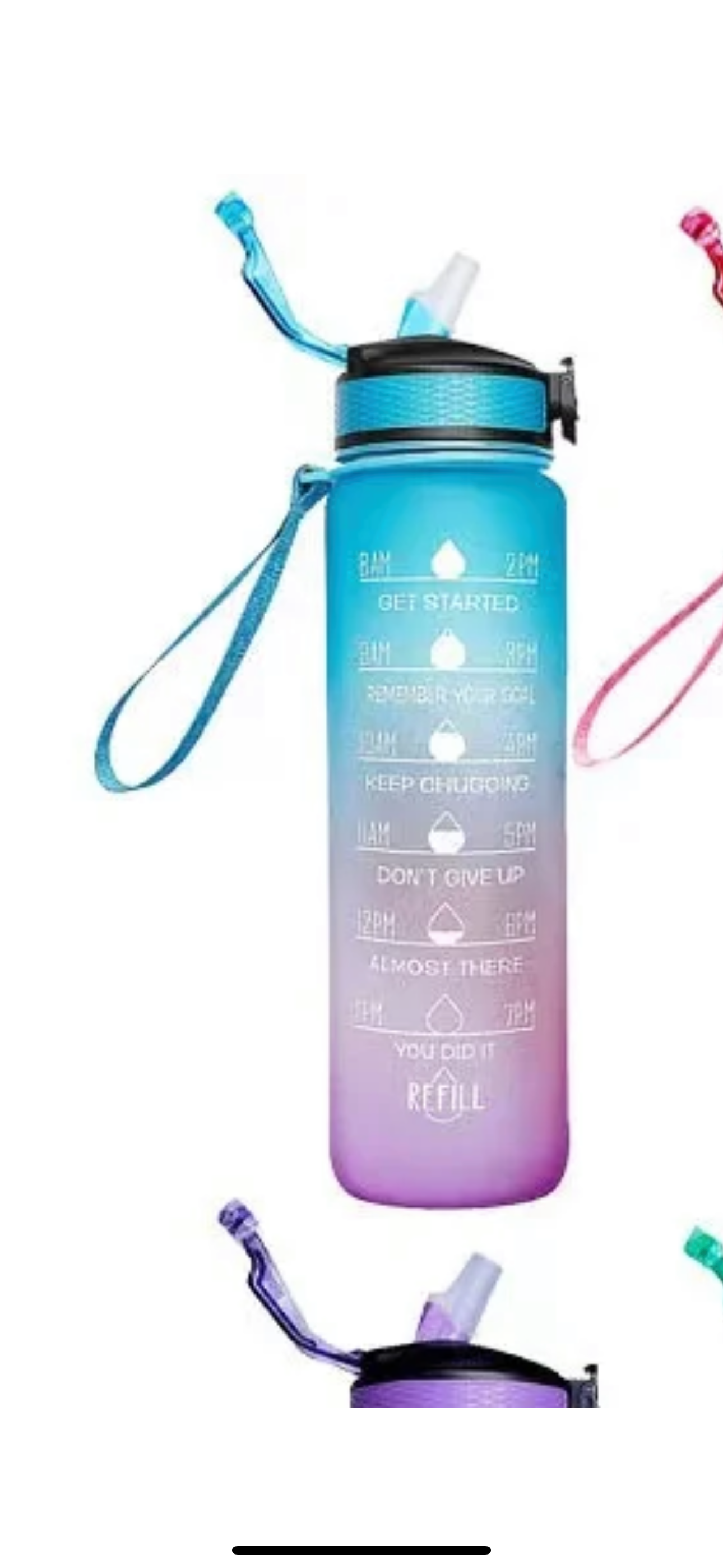 Water Bottle Blue & Pink