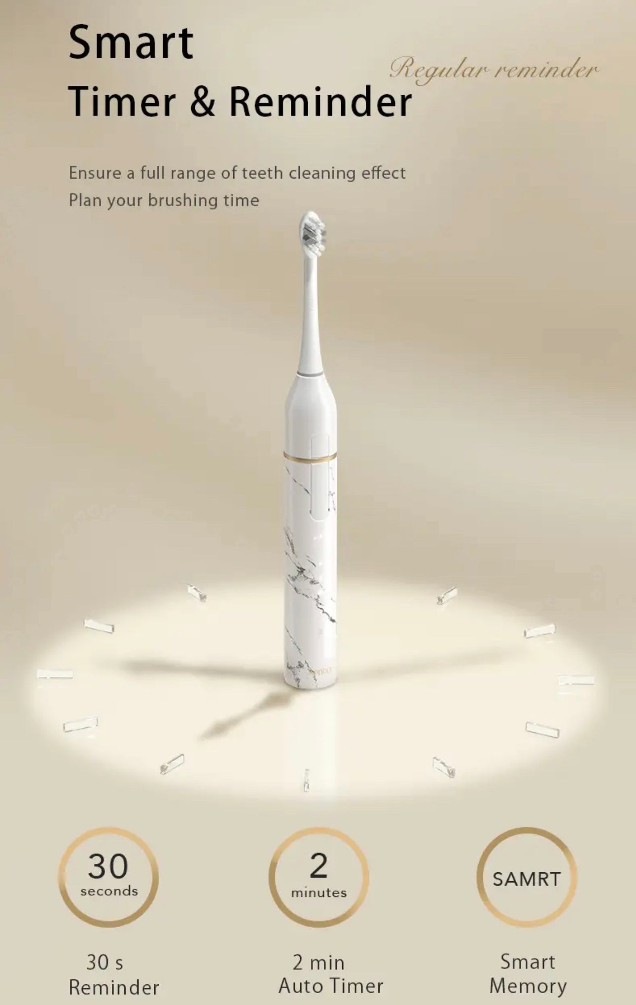 White - Electric Toothbrush ApiYoo P8A